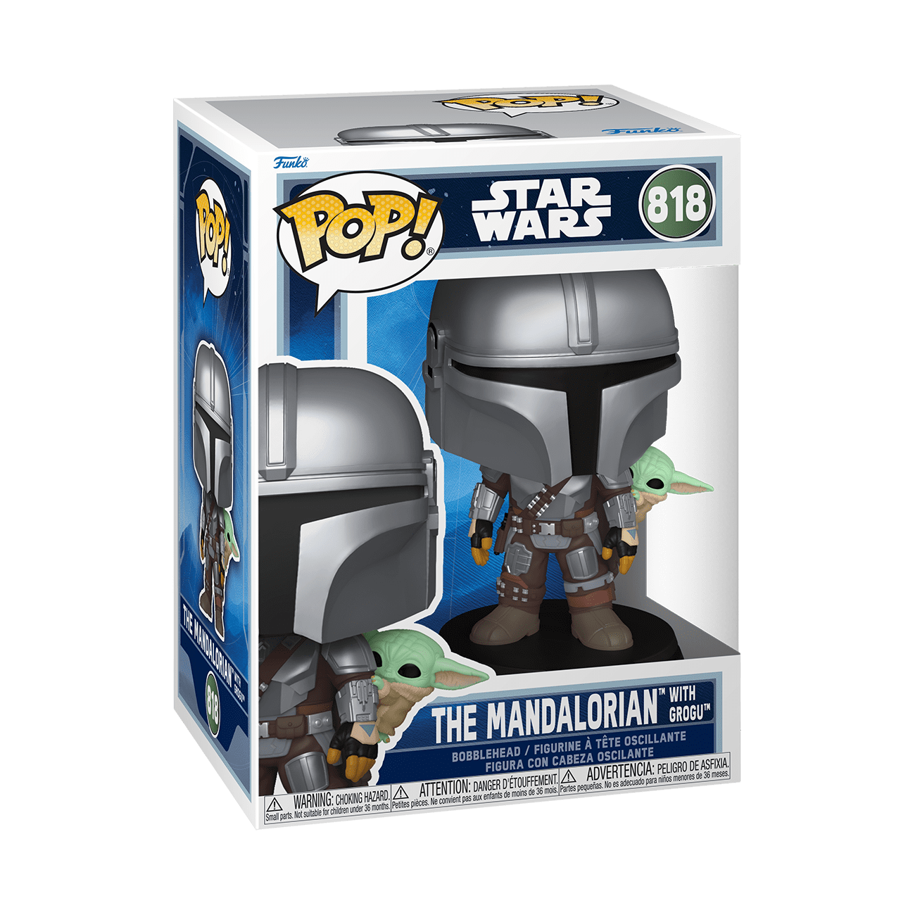 Funko POP! Star Wars: Mandalorian & Grogu - Mandalorian with Grogu Collectible Vinyl Figures
