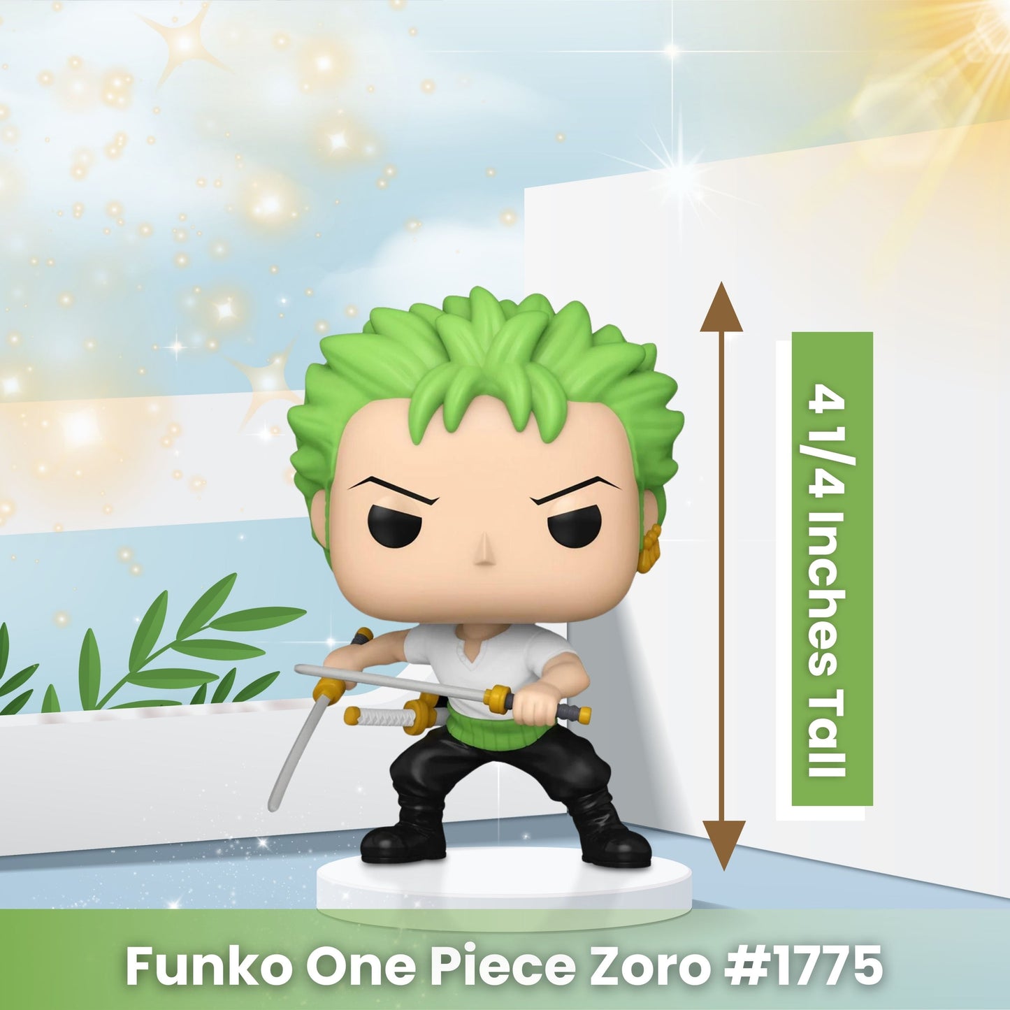Roronoa Zoro with Sword Funko Pop! Animation One Piece - Collectible Vinyl Figure #1775 with Case