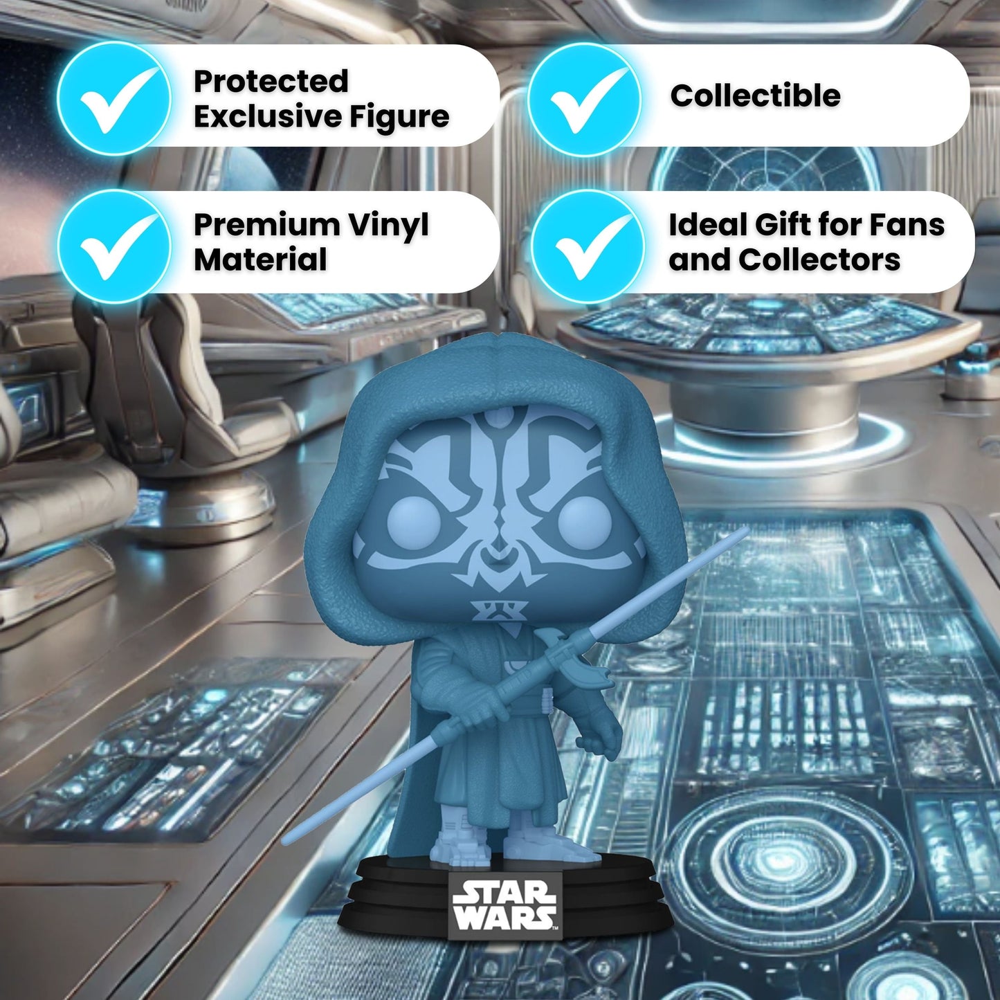 Funko Pop 740 Star Wars Specialty Series Hologram Glow Darth Maul Vinyl Figure