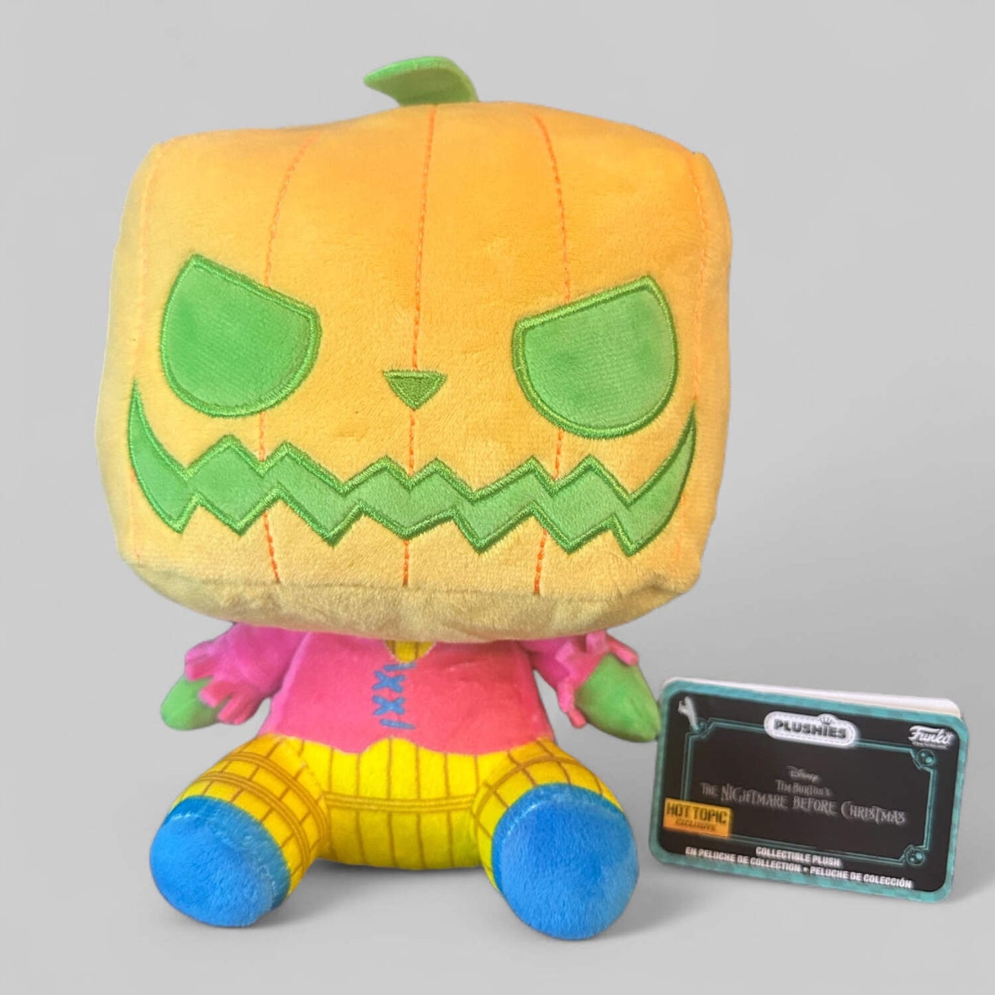 Disney Nightmare Before Christmas Summer Jack Skellington Pumpkin King Black Light 7-in Plush