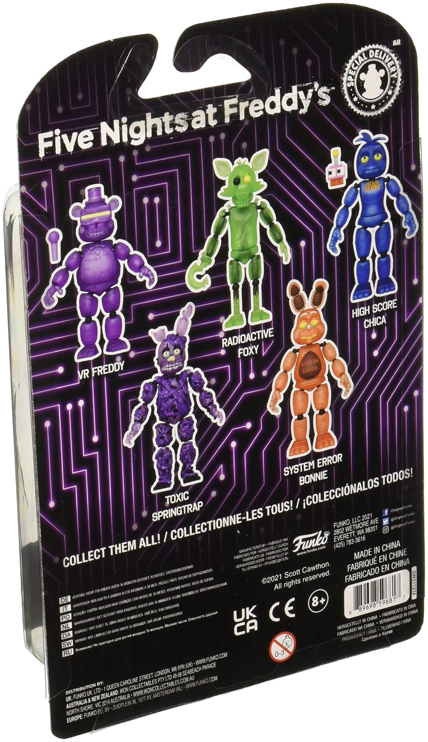 Funko Five Nights at Freddy's VR Freddy Action Figure, Purple, Glow in the Dark, 546-inches