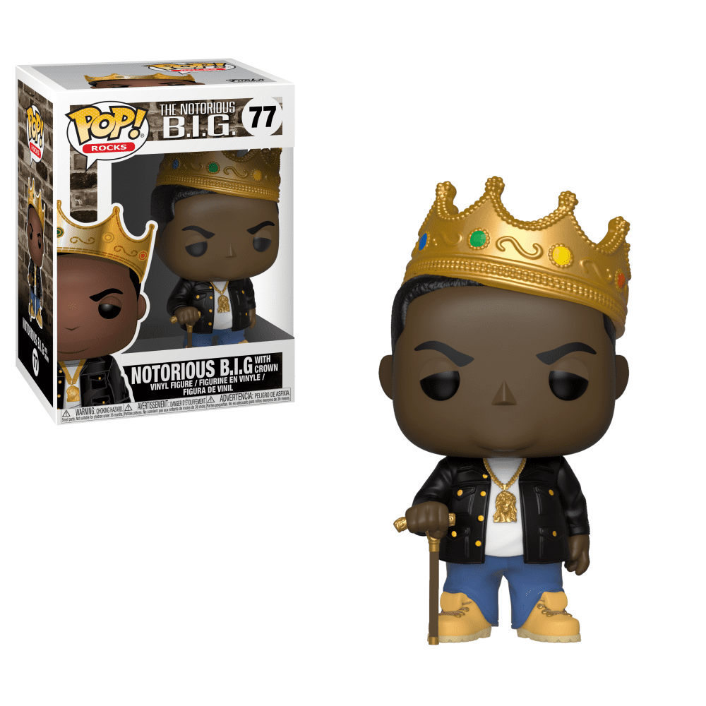Funko POP Rocks Notorious BIG Vinyl Figure with Crown, Multicolor, 1.5"