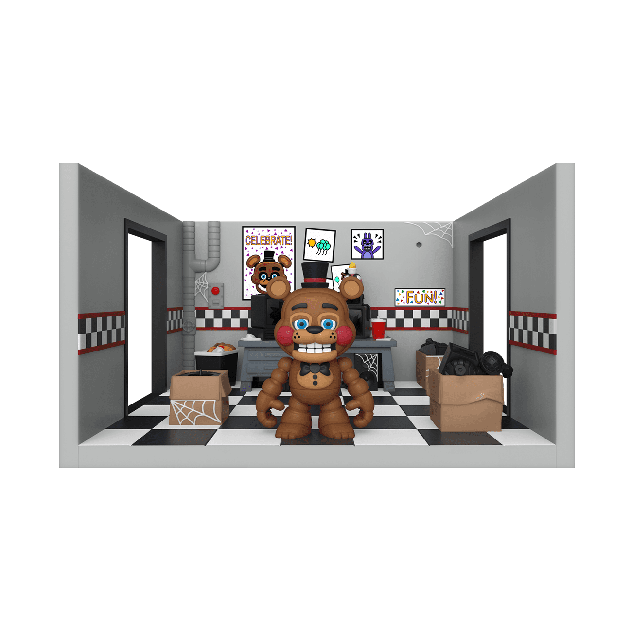 Funko SNAPS! Five Nights at Freddy's - Freddy and Security Room Playset with Action Figure, collectible