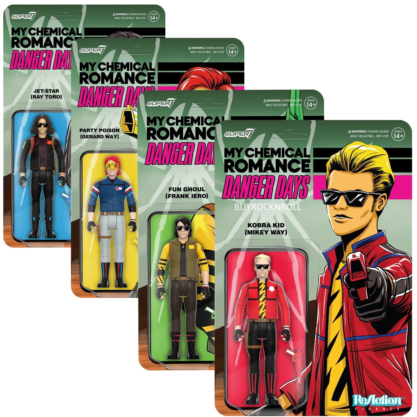 MCR Collectible Super7 Reaction Figure My Chemical Romance ReAction Wave 1 EX/NM