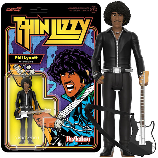 Thin Lizzy 2024 Super7 Handpicked Phil Lynott Black Leather ReAction Figure NM*