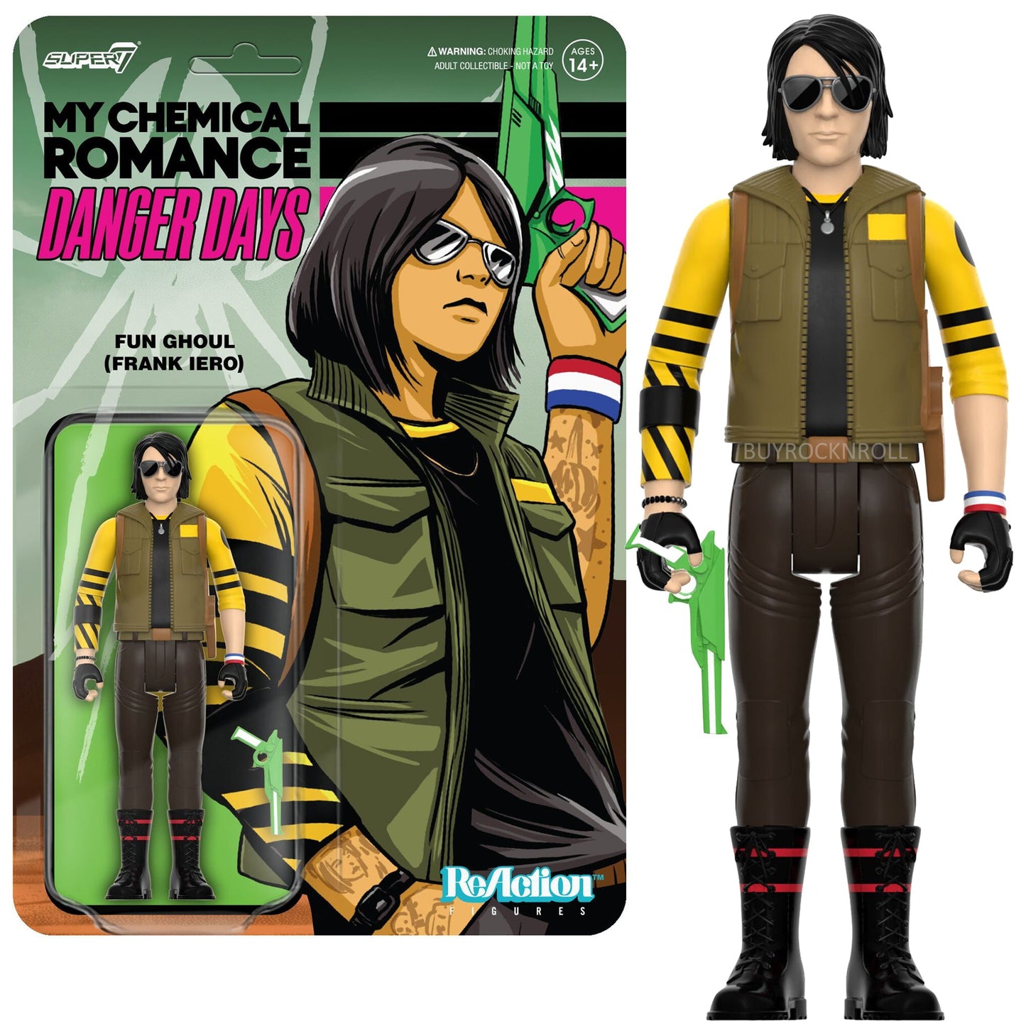 MCR Collectible Super7 Reaction Figure My Chemical Romance ReAction Wave 1 EX/NM